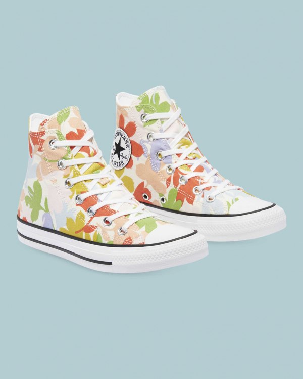 Converse Chuck Taylor All Star Garden Party All Over Beige Sko Danmark - Converse Høje Sneakers Dame